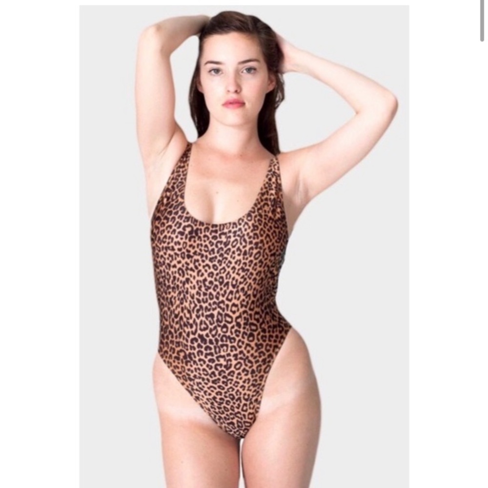 American Apparel leopard one piece swimsuit
